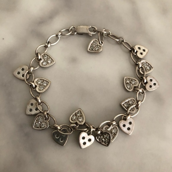 Silver Hearts Charm Bracelet - Picture 1 of 3
